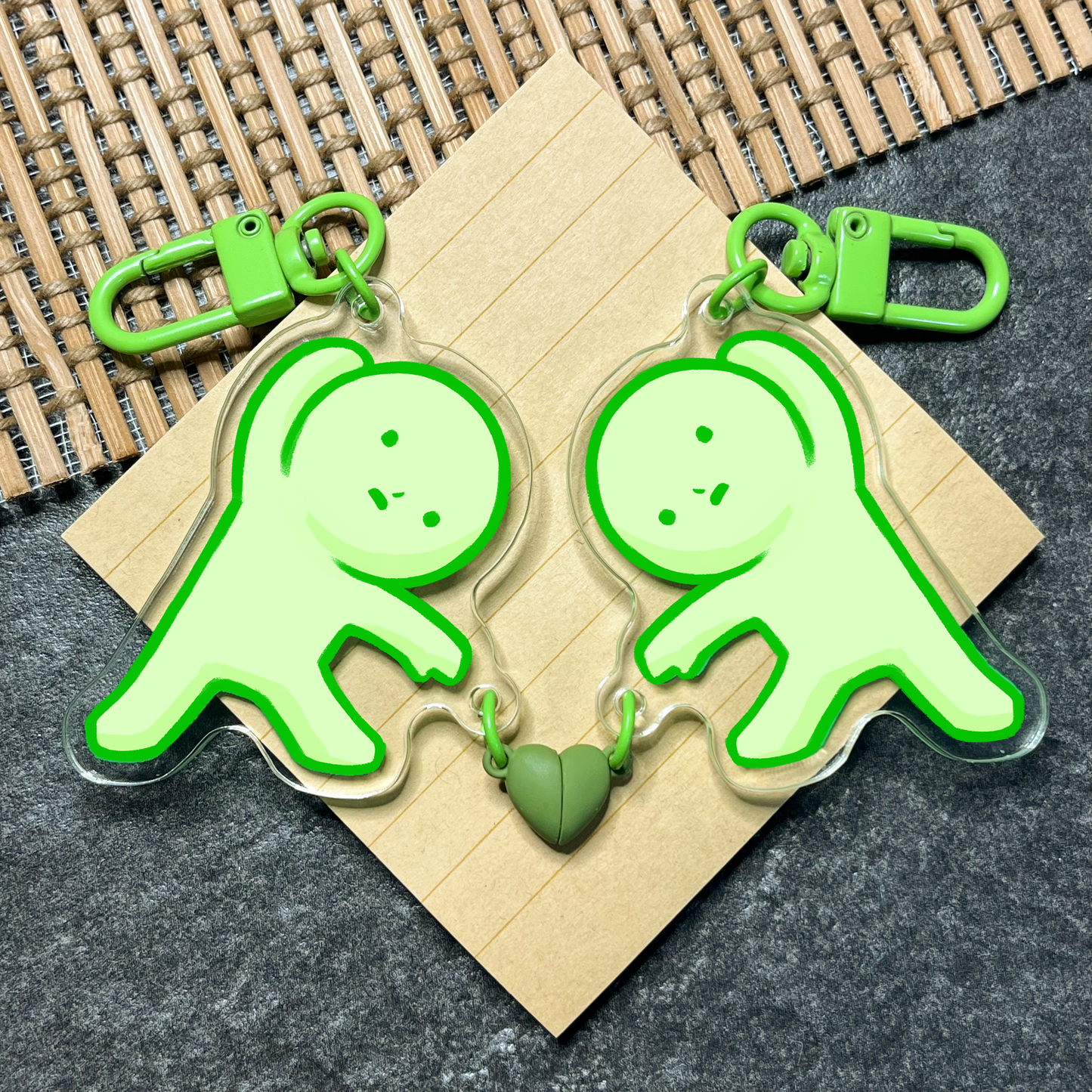 Smiski Magnetic Heart Charms