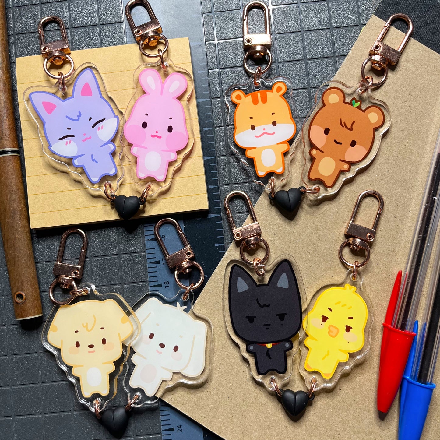 Ateez Aniteez Magnetic Heart Charms