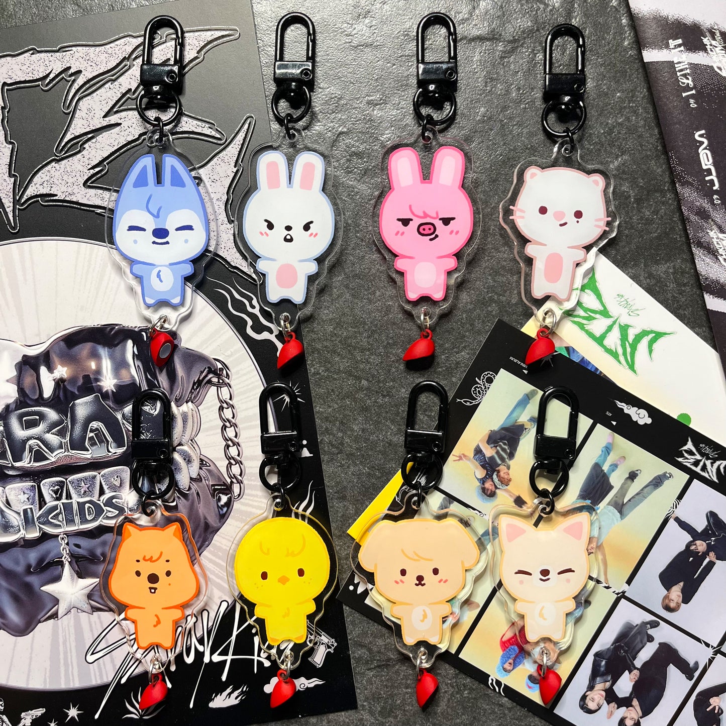 Stray Kids Skzoo Magnetic Heart Charms