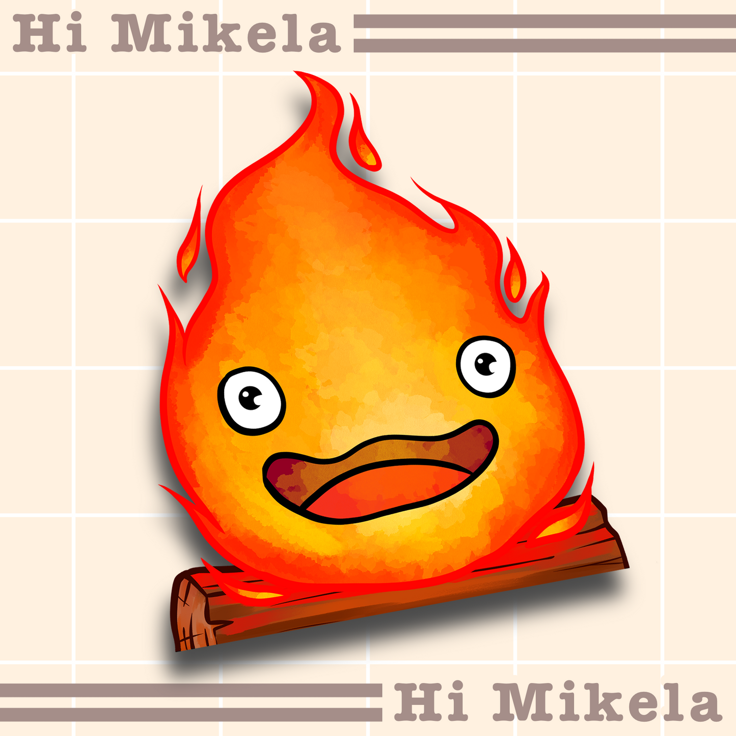 Calcifer Peeker Decal