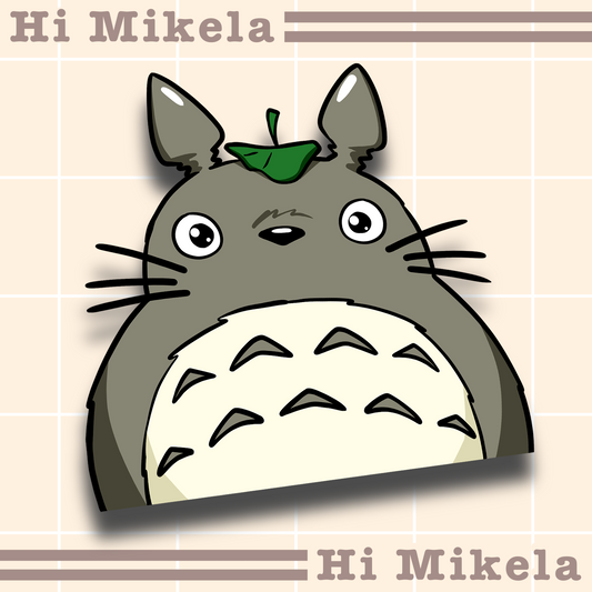 Totoro Peeker Decal