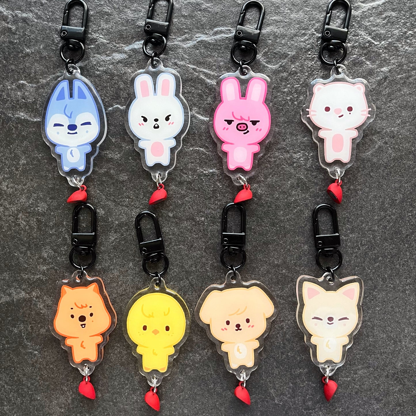 Stray Kids Skzoo Connected Heart Charms