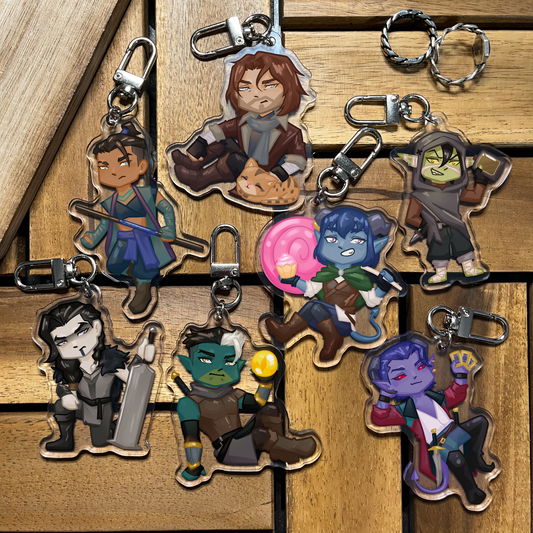 Mighty Nein Acrylic Charms