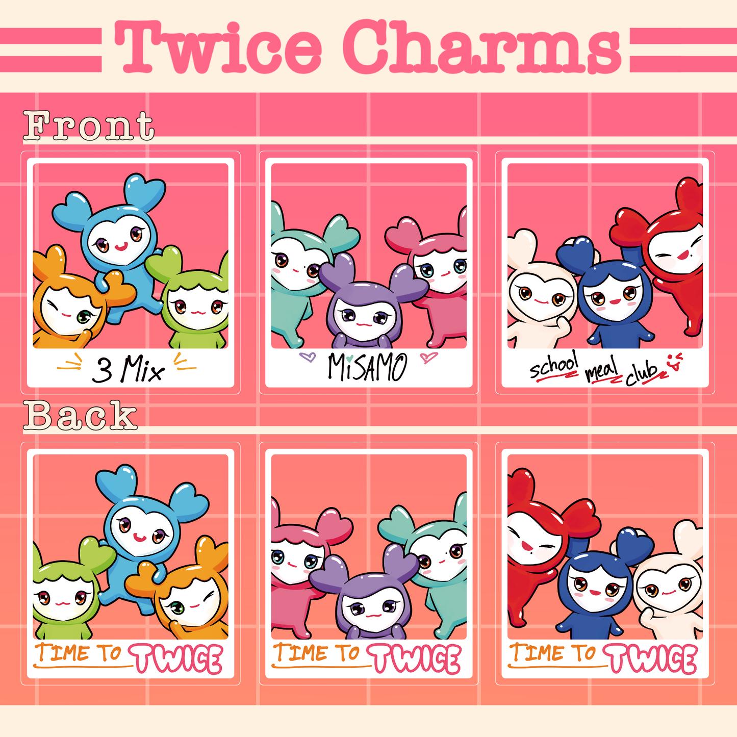 Twice Lovelys Polaroid Acrylic Charms