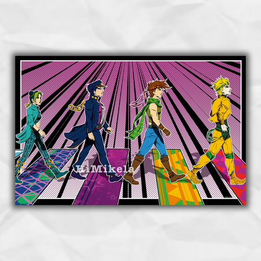 JJBA The Beatles 11x17 Print