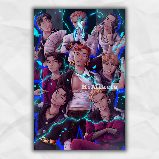 Stray Kids Thunderous 11x17 Print