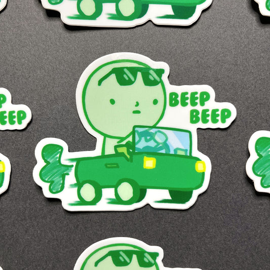 Beep Beep Smiski Sticker