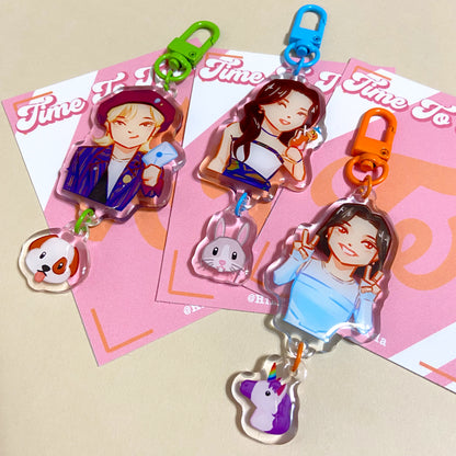 Twice Connected Acrylic Charms