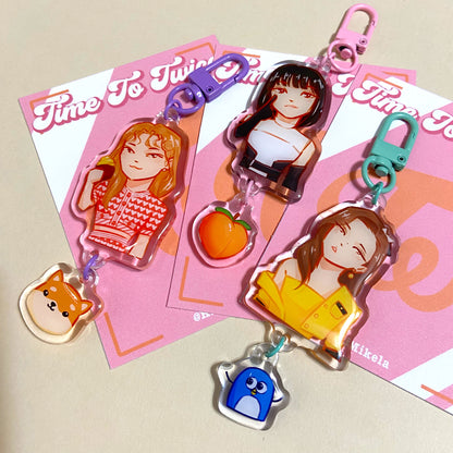 Twice Connected Acrylic Charms